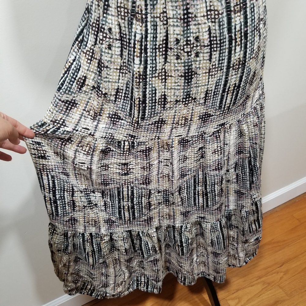 SOLITAIRE Boho Tiered Ruffle Skirt Size M, Elastic Waist at the back... - Picture 6 of 17